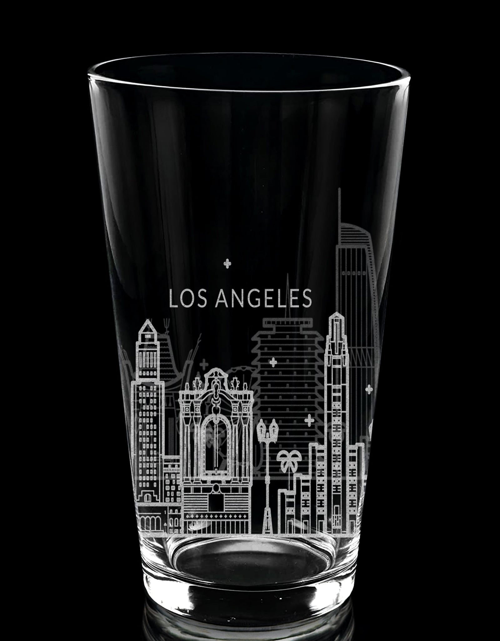 CITY SKYLINES Pint Glasses by LumEngrave