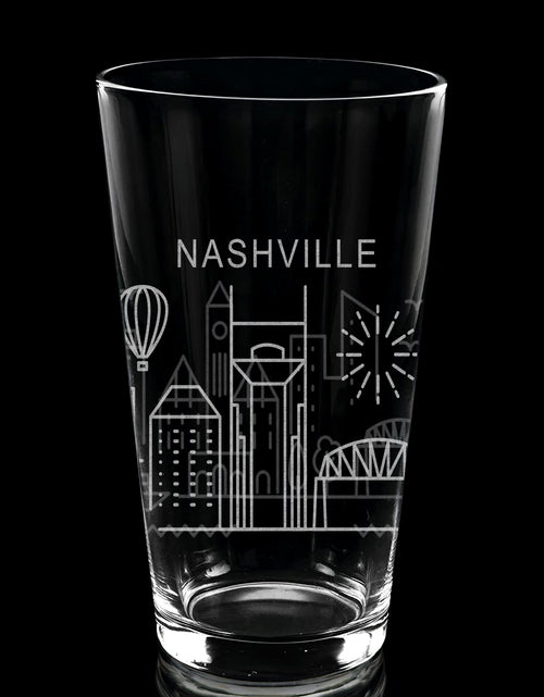Load image into Gallery viewer, CITY SKYLINES Pint Glasses by LumEngrave
