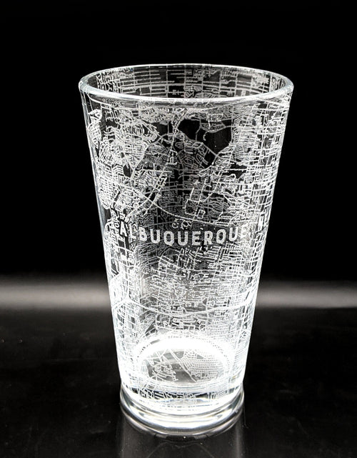 Load image into Gallery viewer, CITY STREET MAP Pint Glasses by LumEngrave
