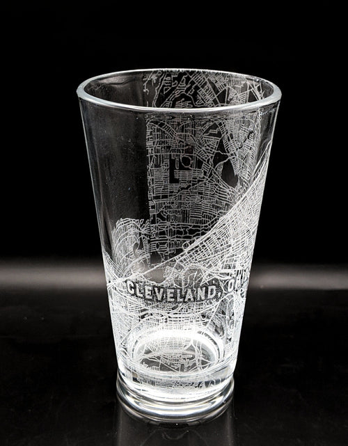 Load image into Gallery viewer, CITY STREET MAP Pint Glasses by LumEngrave
