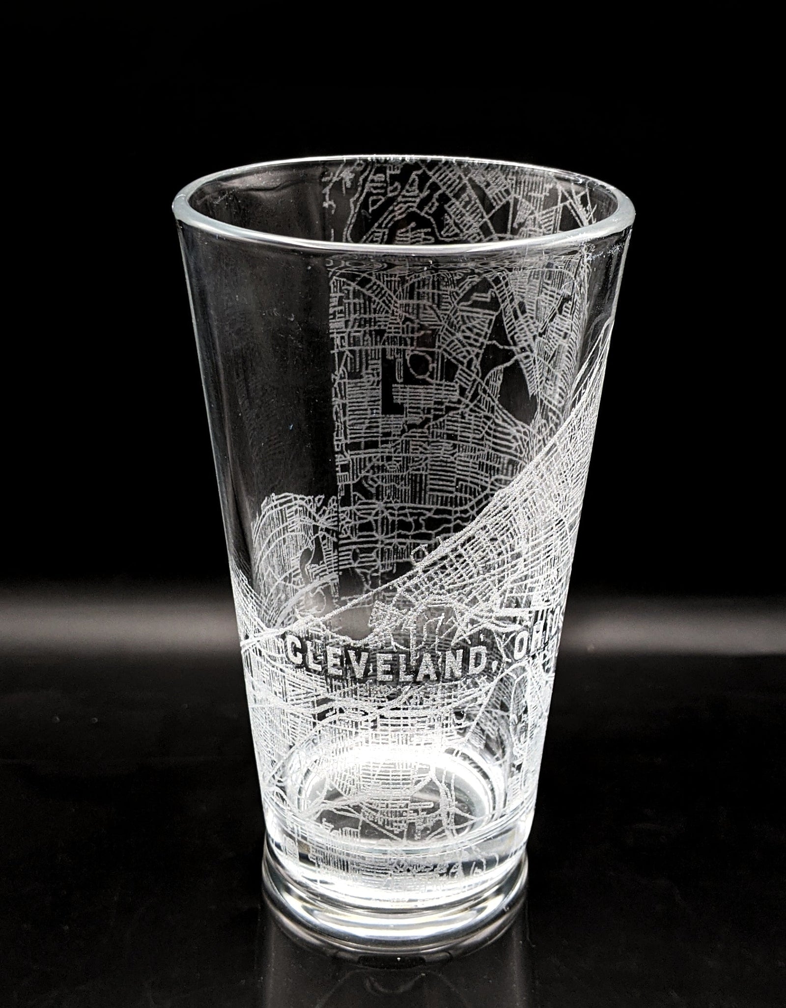 CITY STREET MAP Pint Glasses by LumEngrave