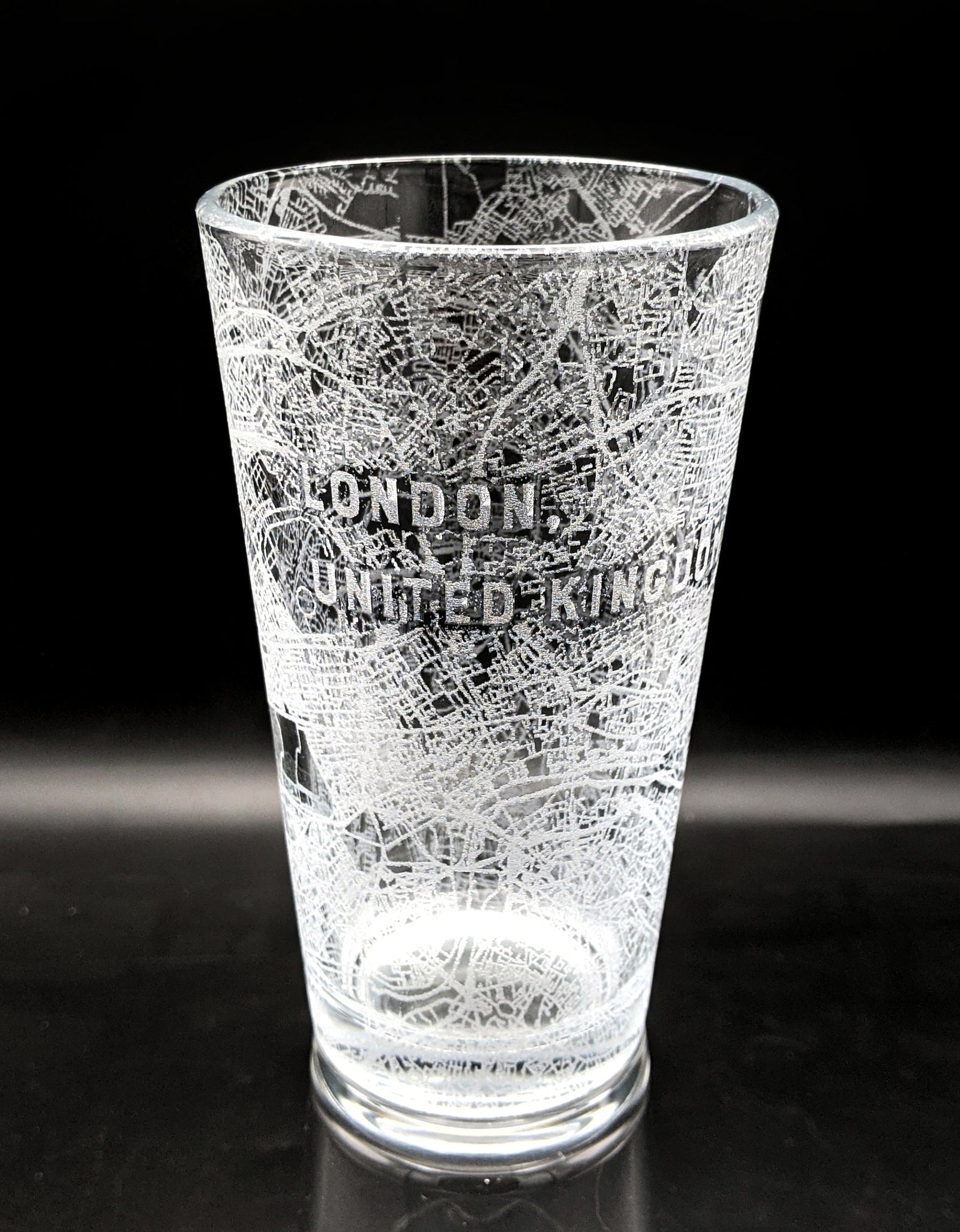 CITY STREET MAP Pint Glasses by LumEngrave