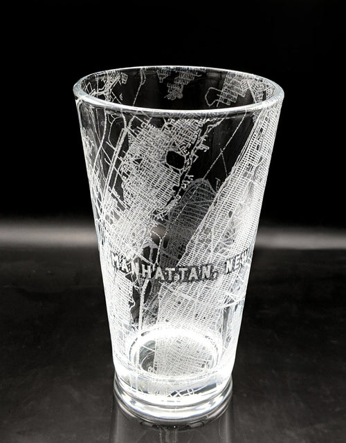 Load image into Gallery viewer, CITY STREET MAP Pint Glasses by LumEngrave
