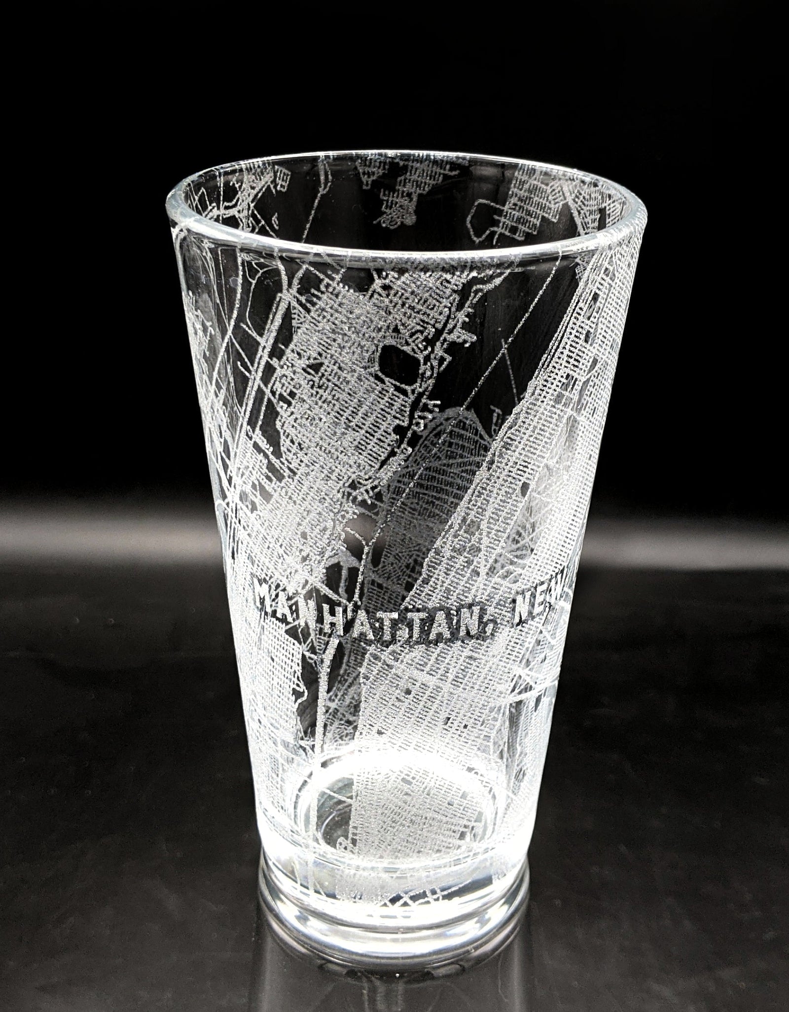 CITY STREET MAP Pint Glasses by LumEngrave