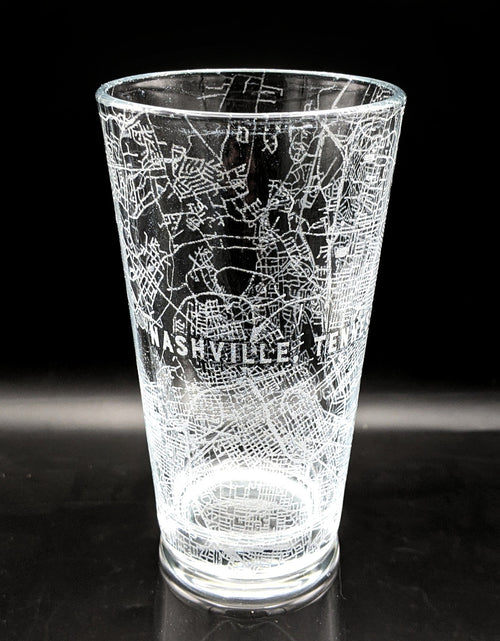 Load image into Gallery viewer, CITY STREET MAP Pint Glasses by LumEngrave
