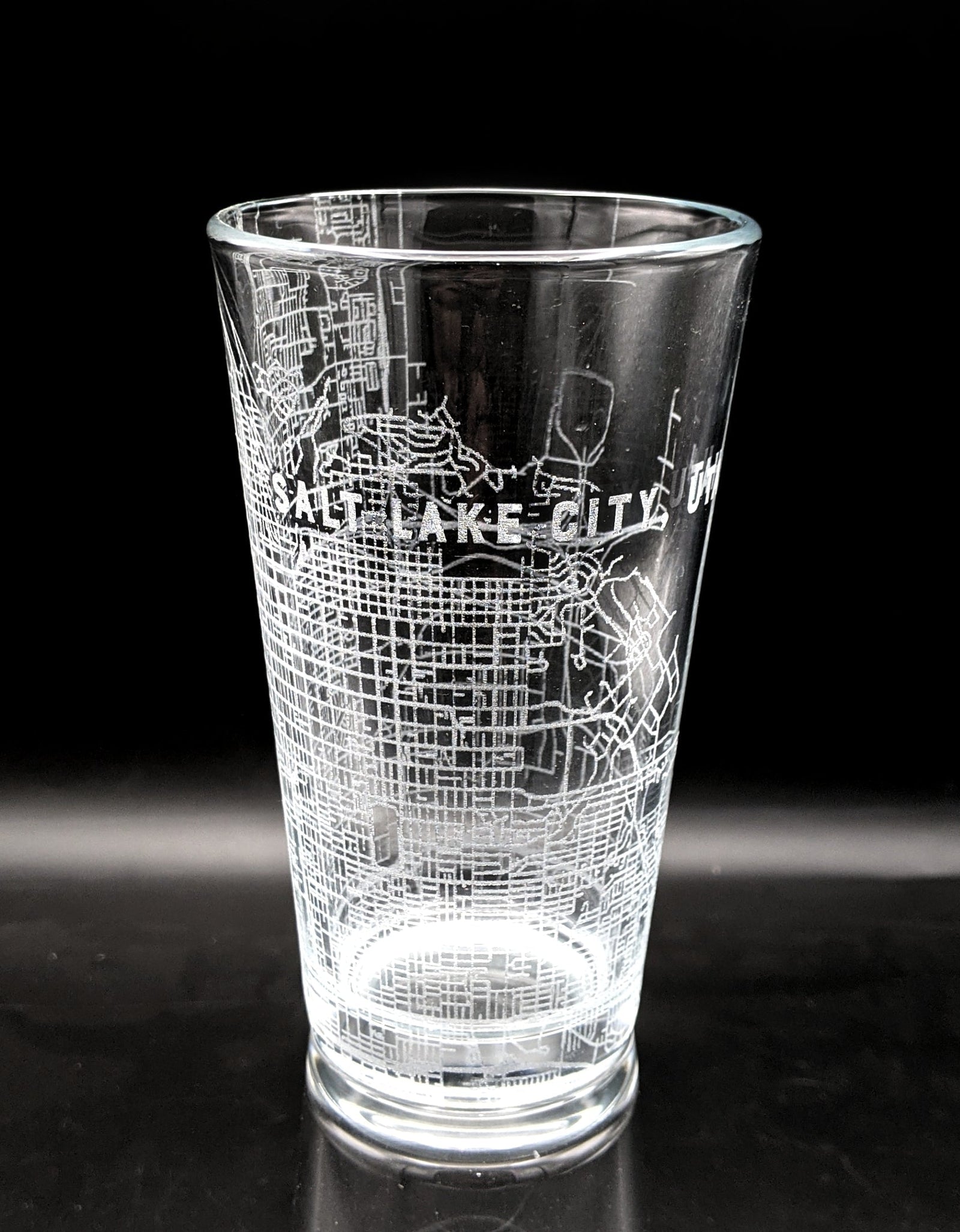 CITY STREET MAP Pint Glasses by LumEngrave