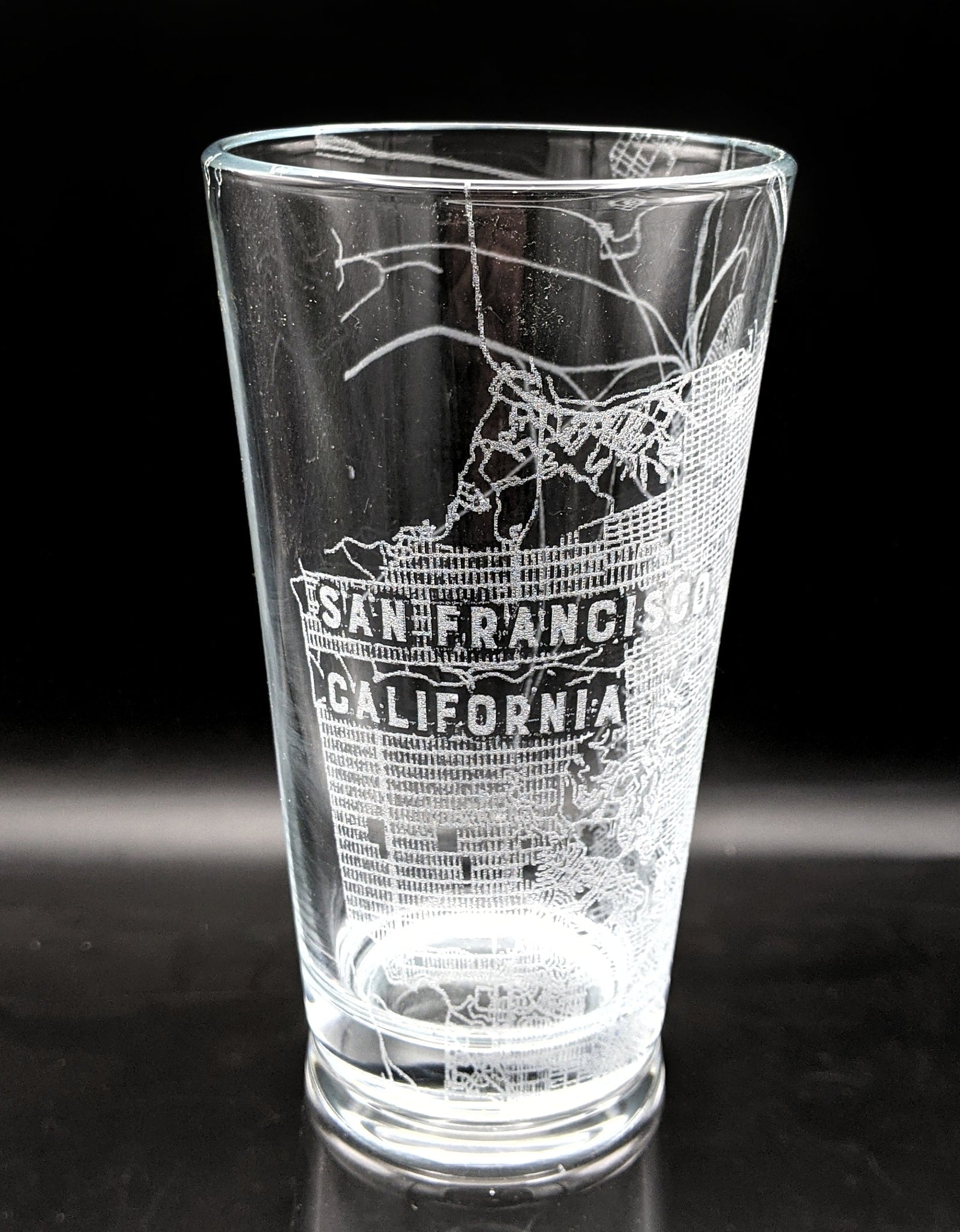 CITY STREET MAP Pint Glasses by LumEngrave