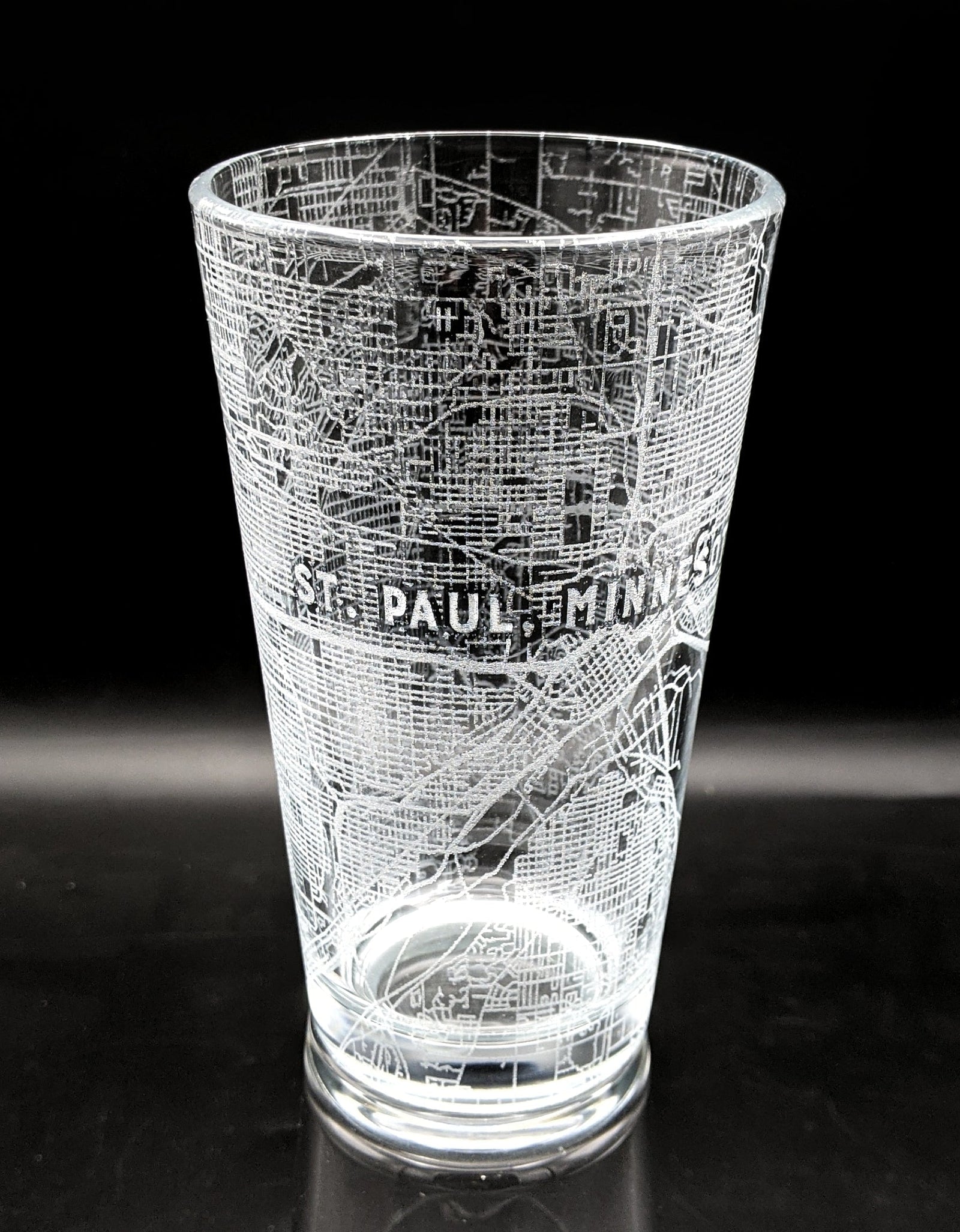 CITY STREET MAP Pint Glasses by LumEngrave