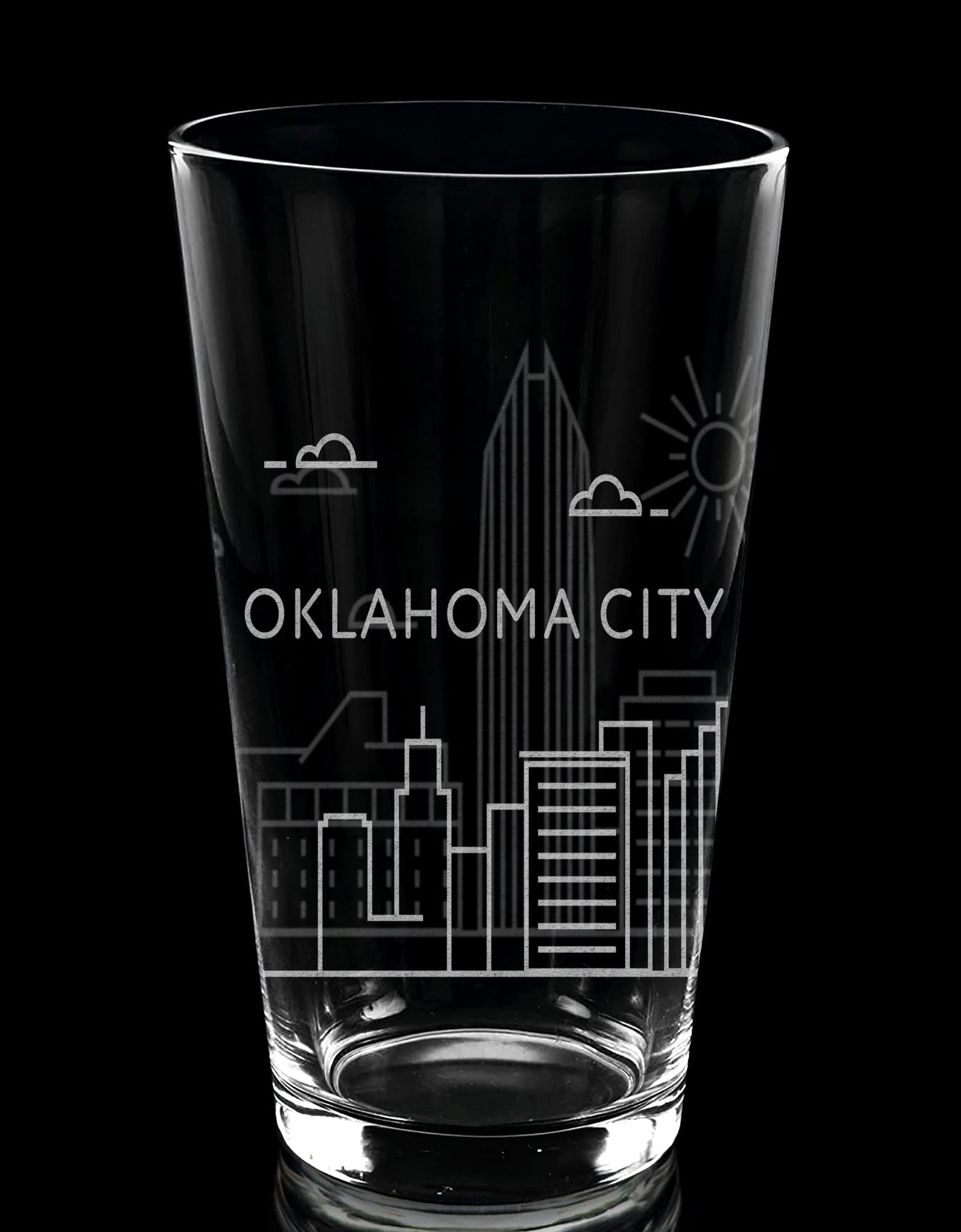 CITY SKYLINES Pint Glasses by LumEngrave