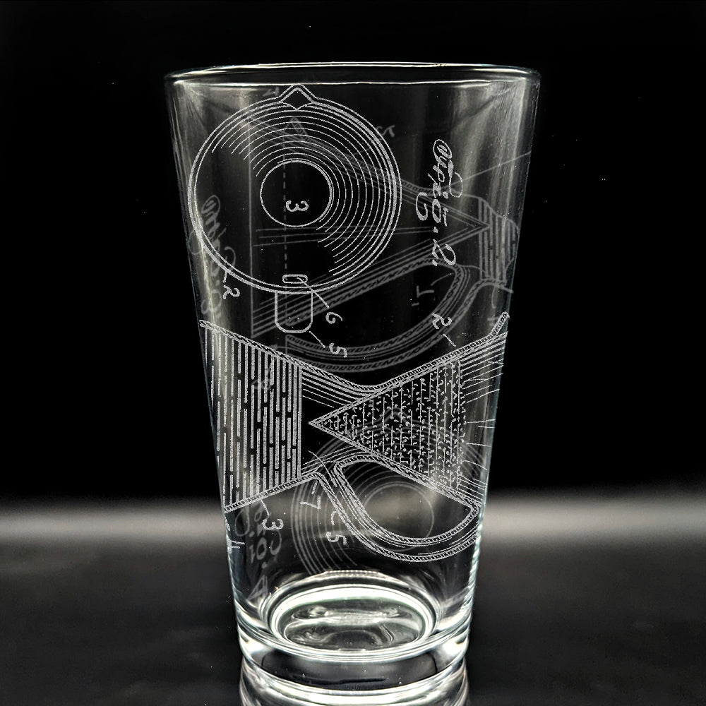 PATENT Pint Glasses by LumEngrave