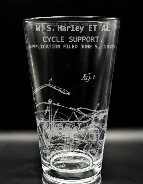 Load image into Gallery viewer, PATENT Pint Glasses by LumEngrave
