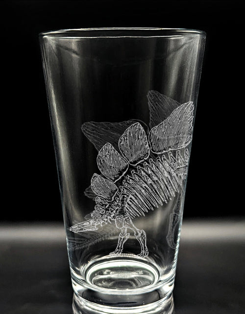 Load image into Gallery viewer, DINOSAUR Pint Glasses by LumEngrave
