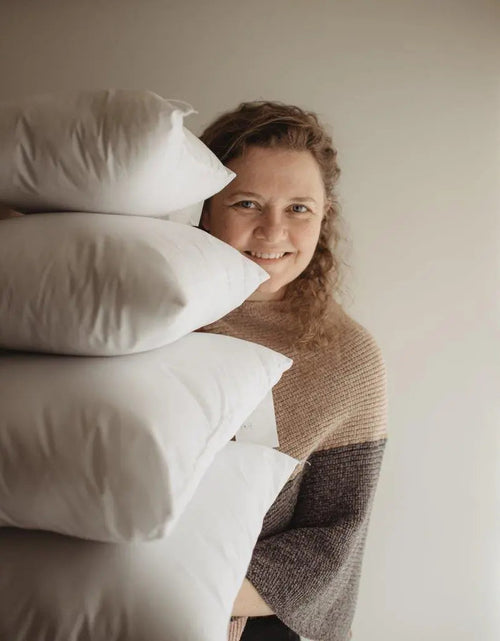 Load image into Gallery viewer, Plain White Cotton Pillow Cover | 8x8 10x10 12x12 14x14 16x16 18x18 20x20 22x22 24x24 Size by UniikPillows
