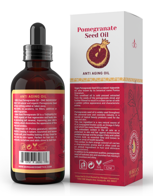 Load image into Gallery viewer, 100% Pure Pomegranate Oil 2 oz by Morgan Cosmetics
