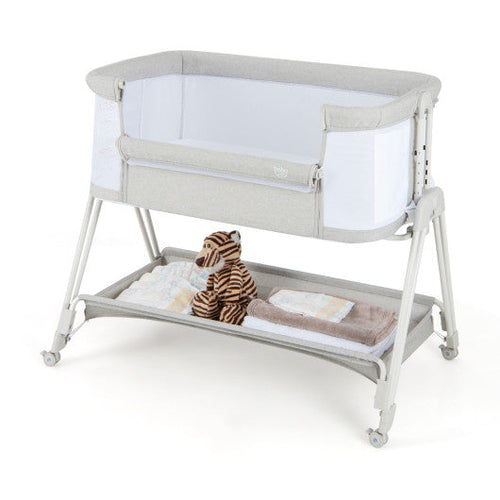 Load image into Gallery viewer, Baby Portable Bedside Sleeper with 7 Adjustable Heights-Gray
