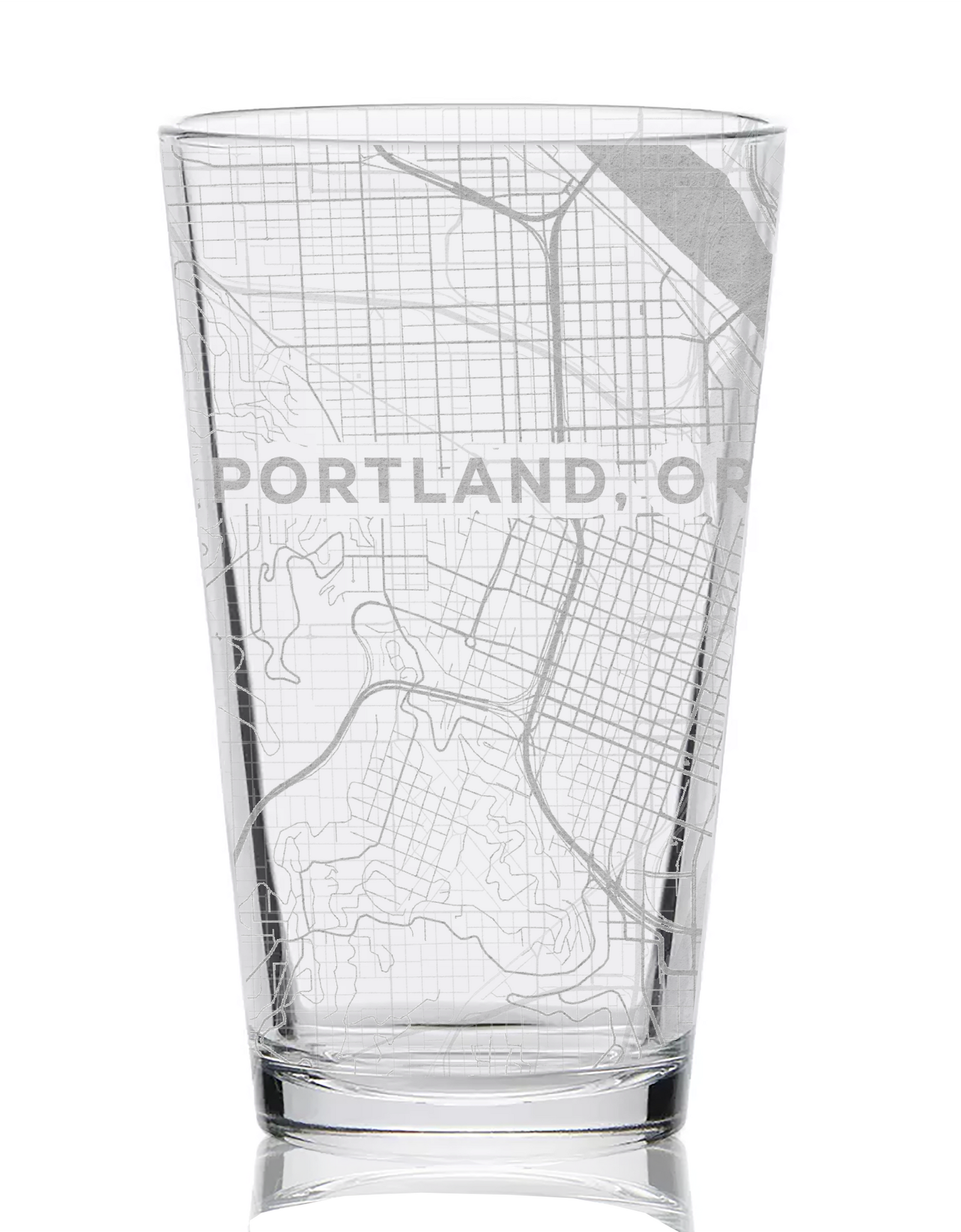 CITY STREET MAP Pint Glasses by LumEngrave