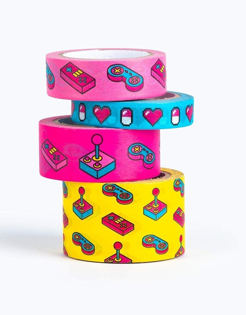 Load image into Gallery viewer, Power Up Decorative Washi Tape in Set of 4 | 90's by The Bullish Store
