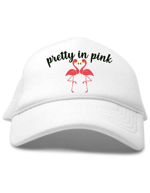 Load image into Gallery viewer, Pretty In Pink Flamingos Trucker Hat by Beau &amp; Belle Littles
