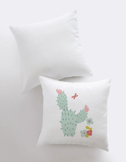 Load image into Gallery viewer, Prickly Green Cactus | Pillow Cover | Good Vibes Only|Cactus Pillow | Positive Vibes | South Western | Succulent Pillow | Cactus Pillow Case by UniikPillows
