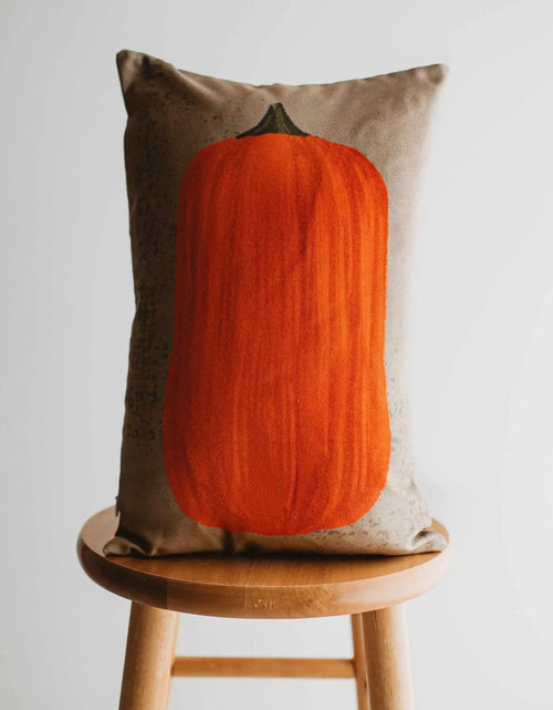 Load image into Gallery viewer, Primitive Fall Pumpkin Lumbar Pillow Cover | 12x18 Thanksgiving Décor | Fall Decor | Room Decor | Decorative Pillows | Gift for her by UniikPillows
