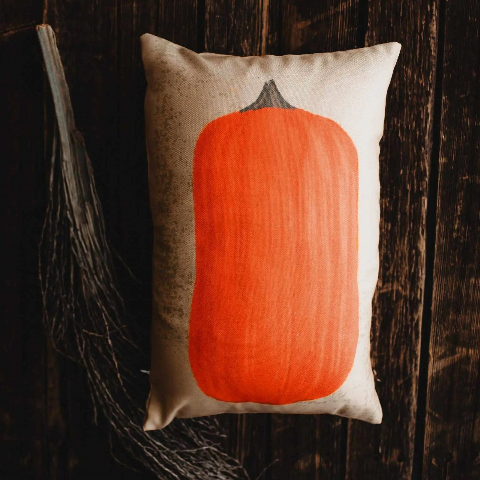 Primitive Fall Pumpkin Lumbar Pillow Cover | 12x18 Thanksgiving Décor | Fall Decor | Room Decor | Decorative Pillows | Gift for her by UniikPillows