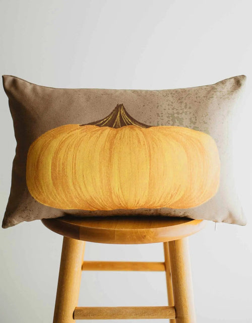 Load image into Gallery viewer, Primitive Fall Pumpkin Lumbar Pillow Cover | 12x18 Thanksgiving Décor | Fall Decor | Room Decor | Decorative Pillows | Gift for her by UniikPillows
