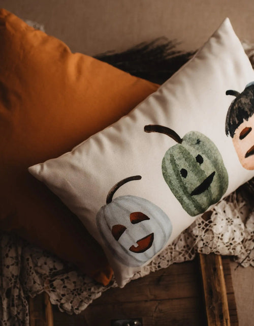 Load image into Gallery viewer, Primitive Pumpkin Decor Pillow Cover |  Thanksgiving Décor | Farmhouse Pillows | Country Decor | Fall Throw Pillows | Cute Throw Pillows by UniikPillows
