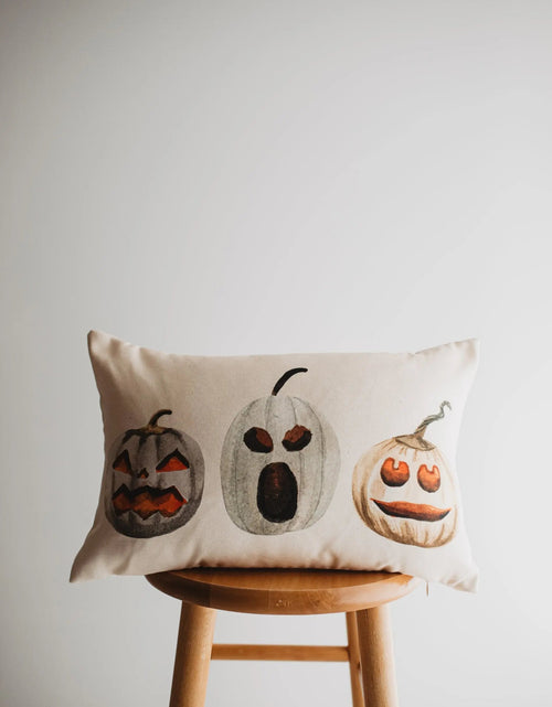 Load image into Gallery viewer, Primitive Pumpkin Decor Pillow Cover |  Thanksgiving Décor | Farmhouse Pillows | Country Decor | Fall Throw Pillows | Cute Throw Pillows by UniikPillows
