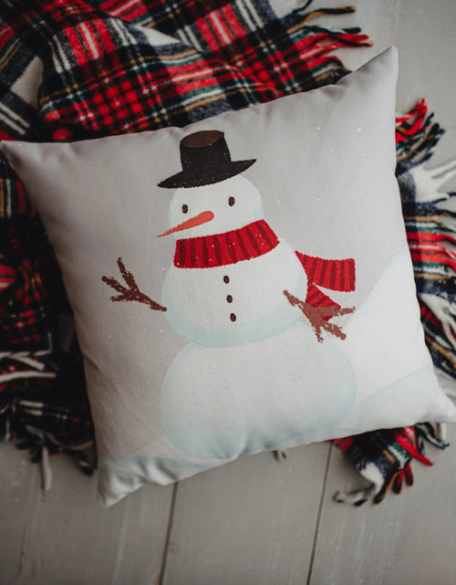 Load image into Gallery viewer, Primitive Snowman Throw Pillow Cover | Primitive Christmas Decor | Bedroom Decor | Christmas Gift | Best Friend Christmas Gift | Room Decor by UniikPillows

