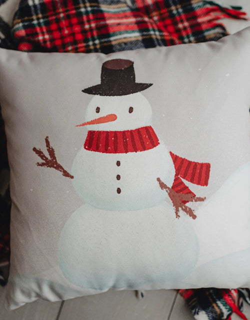 Load image into Gallery viewer, Primitive Snowman Throw Pillow Cover | Primitive Christmas Decor | Bedroom Decor | Christmas Gift | Best Friend Christmas Gift | Room Decor by UniikPillows
