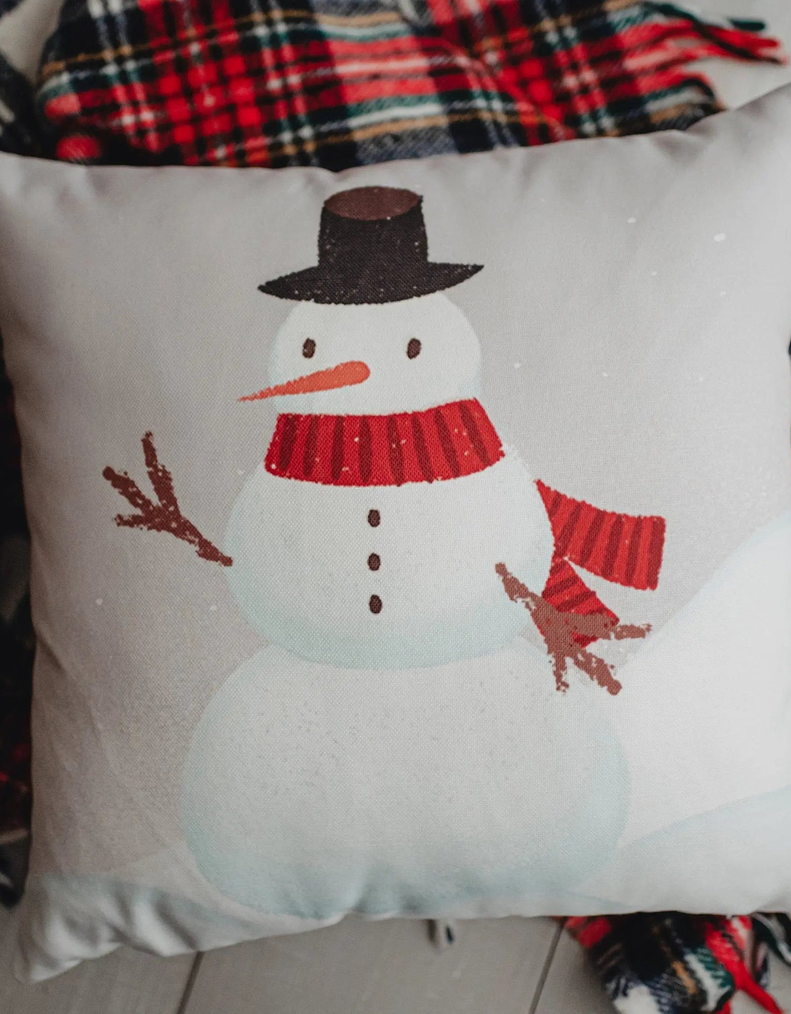 Primitive Snowman Throw Pillow Cover | Primitive Christmas Decor | Bedroom Decor | Christmas Gift | Best Friend Christmas Gift | Room Decor by UniikPillows