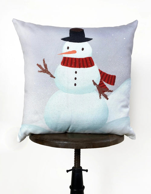 Load image into Gallery viewer, Primitive Snowman Throw Pillow Cover | Primitive Christmas Decor | Bedroom Decor | Christmas Gift | Best Friend Christmas Gift | Room Decor by UniikPillows
