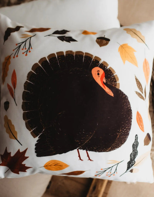 Load image into Gallery viewer, Primitive Turkey Pillow Cover |  Thanksgiving decor | Farmhouse Pillows | Country Decor | Fall Throw Pillows | Cute Throw Pillows | Gift by UniikPillows
