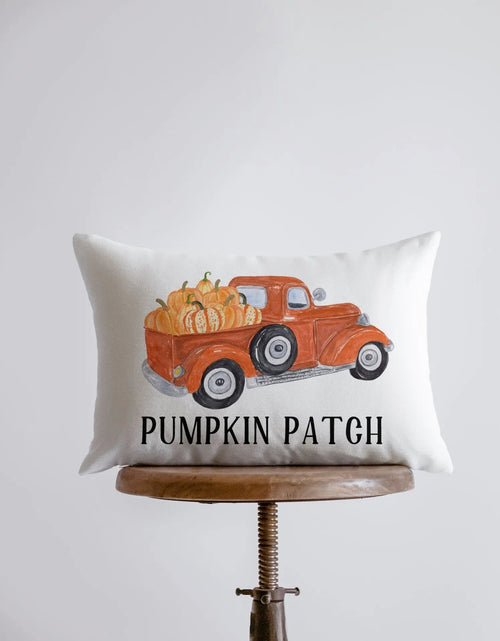Load image into Gallery viewer, Pumpkin Patch Truck| 18x12 | Pillow Cover | Fall Decoration | Thanksgiving Décor | Fall Décor | Room Décor | Decorative Pillows | Gift by UniikPillows
