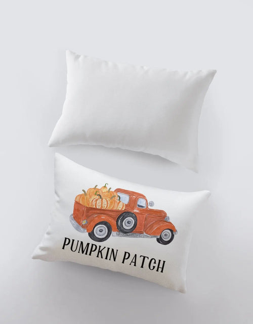 Load image into Gallery viewer, Pumpkin Patch Truck| 18x12 | Pillow Cover | Fall Decoration | Thanksgiving Décor | Fall Décor | Room Décor | Decorative Pillows | Gift by UniikPillows
