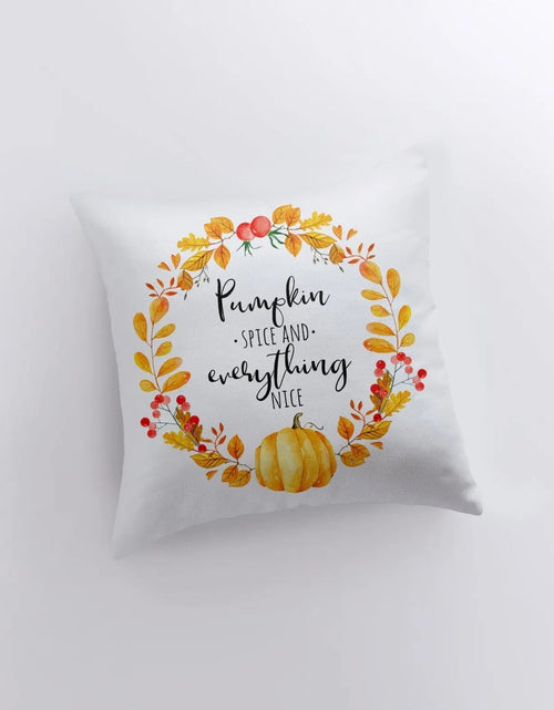 Load image into Gallery viewer, Pumpkin Spice and Everything nice | Pillow Cover | Home Decor | Modern Farmhouse | Farmhouse Pillows | Country Decor | Fall Throw Pillows by UniikPillows
