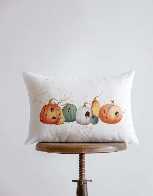 Load image into Gallery viewer, Pumpkins and Mice Pillow Cover | 18x12 | Modern Farmhouse | Primitive Decor | Home Decor | Gift for her | Sofa Pillows by UniikPillows
