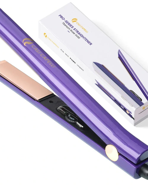 Load image into Gallery viewer, Pro-Series 1″ Titanium Hair Straightener Purple by Calicapelli Hair Tools
