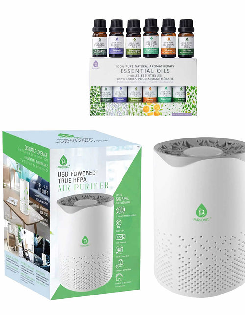 Load image into Gallery viewer, Pursonic Air Purifier with 6-Pack Premium Essential Oils Collection by Pursonic
