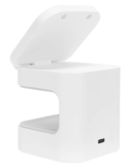 Load image into Gallery viewer, Ventev 15W Qi2 Wireless Charging Cube 2-in-1 White by Ventev
