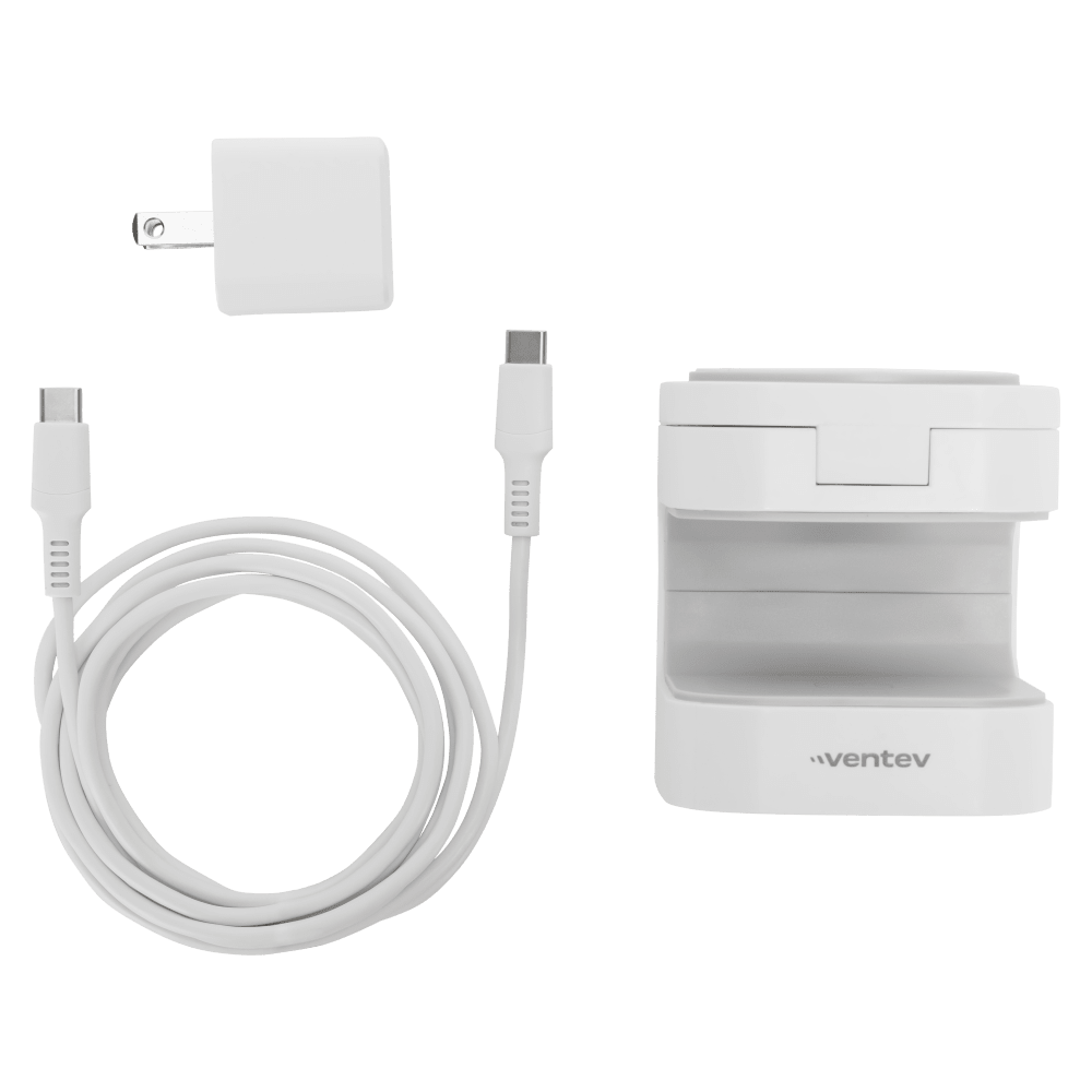 Ventev 15W Qi2 Wireless Charging Cube 2-in-1 White by Ventev