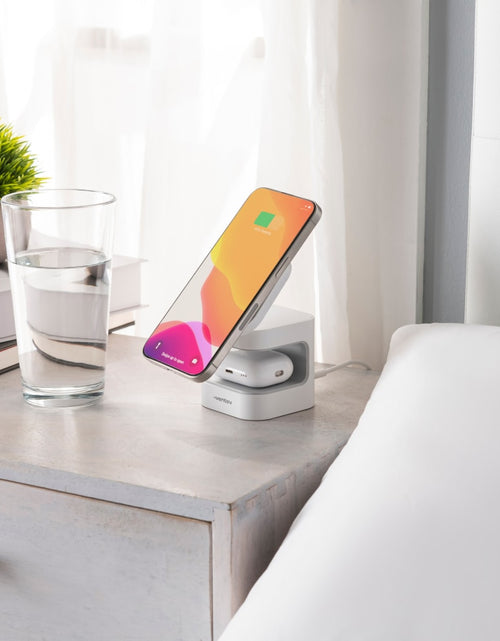 Load image into Gallery viewer, Ventev 15W Qi2 Wireless Charging Cube 2-in-1 White by Ventev
