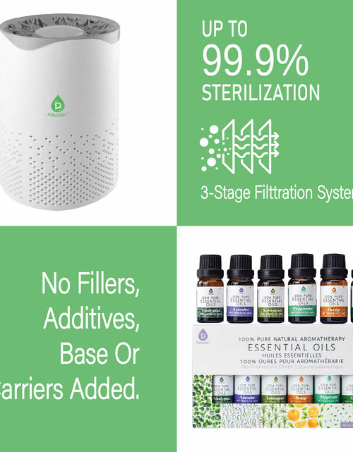 Load image into Gallery viewer, Pursonic Air Purifier with 6-Pack Premium Essential Oils Collection by Pursonic
