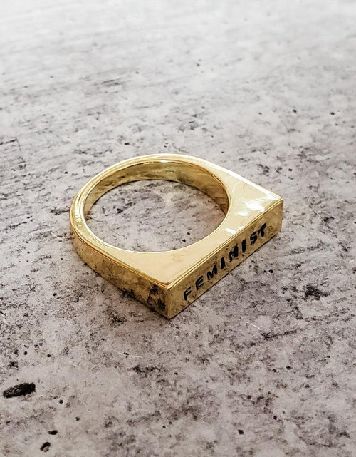 Load image into Gallery viewer, QUEEN Flat Top Ring by Salt and Sparkle
