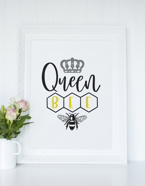 Load image into Gallery viewer, Queen Bee Bumble Bee 2022 Simple Bedroom Dressing Room Home Wall Decor Print by WinsterCreations™ Official Store
