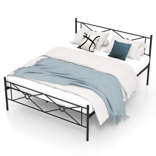 Load image into Gallery viewer, Full/Queen Size Metal Platform Bed Frame with Headboard and Footboard-Queen Size
