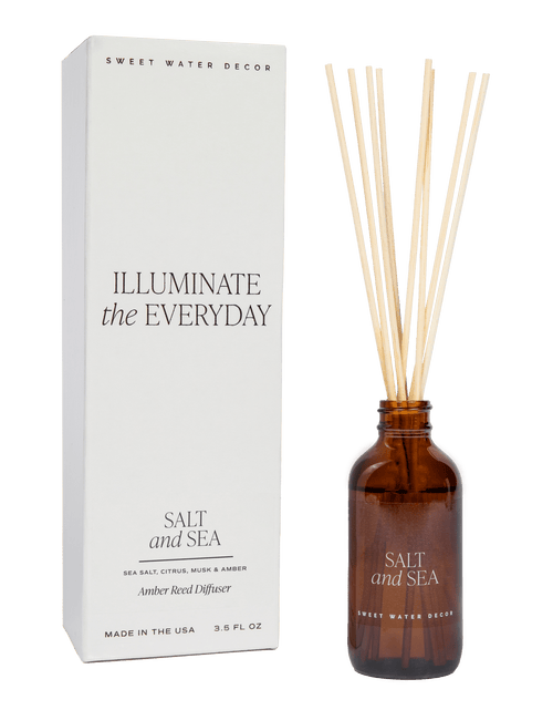 Load image into Gallery viewer, Salt and Sea Amber Reed Diffuser by Sweet Water Decor
