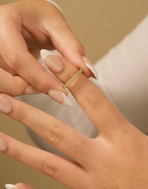 Load image into Gallery viewer, Sterling Silver Thin CZ Band Ring by Sterling Forever
