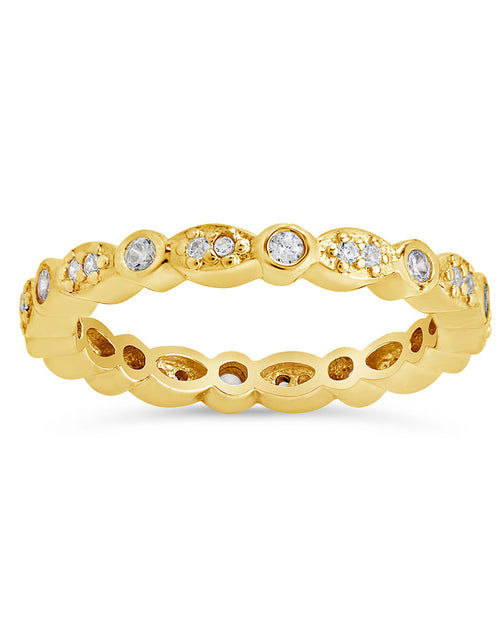 Load image into Gallery viewer, Sterling Silver CZ Bezel Band Ring by Sterling Forever

