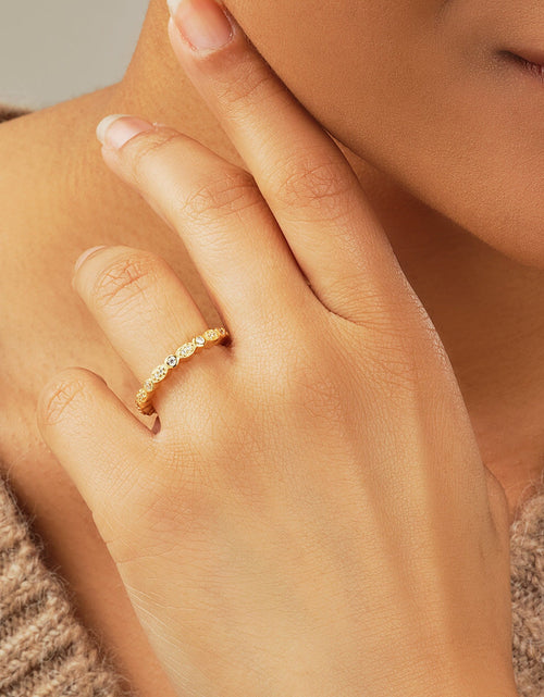 Load image into Gallery viewer, Sterling Silver CZ Bezel Band Ring by Sterling Forever
